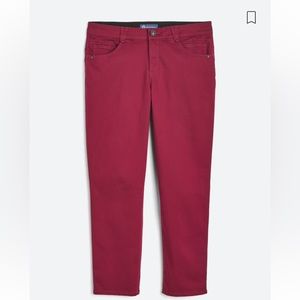 Democracy AB solution straight leg colored jeans- burgundy pink- 18w